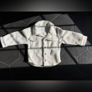 Cozy Cream Button-Up Sherpa Jacket